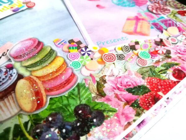 Sparkling Multicolored Birthday Mini Scrapbook C1 image