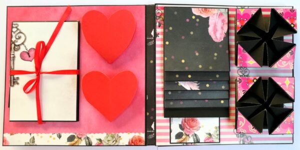 Sparkling Multicolored Love Quilled Mini Zigzag Scrapbook - D3 image Sparkling Multicolored Love Quilled Mini Zigzag Scrapbook - D3 image