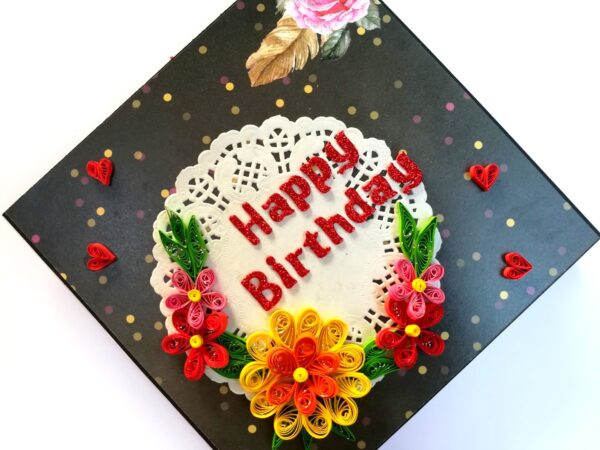 Sparkling Multicolored Love Quilled Mini Zigzag Scrapbook - D3 image Sparkling Multicolored Love Quilled Mini Zigzag Scrapbook - D3 image