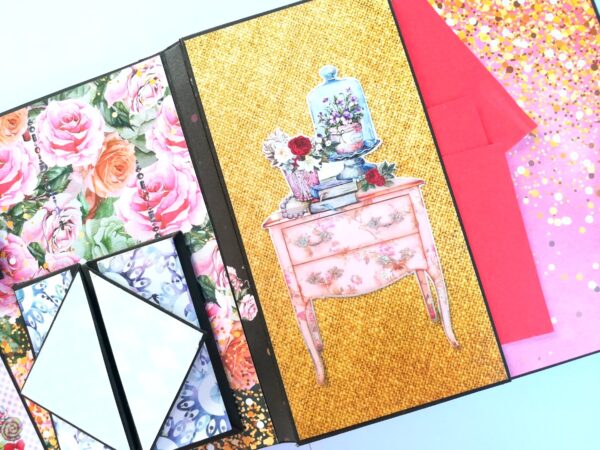 Sparkling Multicolored Love Quilled Mini Zigzag Scrapbook - D3 image Sparkling Multicolored Love Quilled Mini Zigzag Scrapbook - D3 image