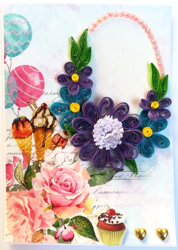Sparkling Happy Birthday Quilled Card image