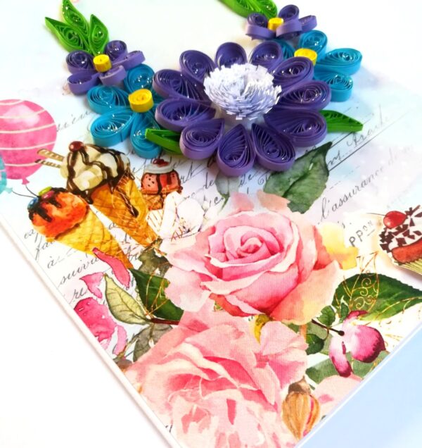 Sparkling Happy Birthday Quilled Card image