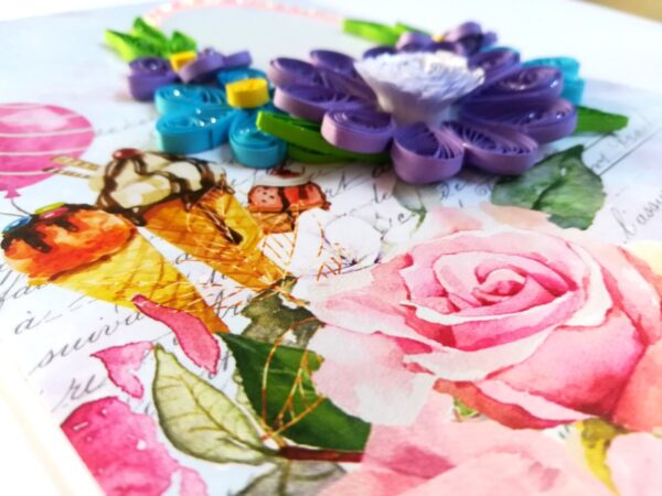 Sparkling Happy Birthday Quilled Card image