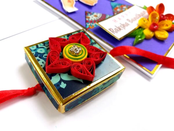 Pop Up Photo Handmade Quilled Rakhi Combo image