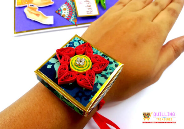 Pop Up Photo Handmade Quilled Rakhi Combo image