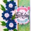 Sparkling Blue Quilled Flowers Birthday Card image Sparkling Blue Quilled Flowers Birthday Card image