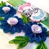 Sparkling Blue Quilled Flowers Birthday Card image Sparkling Blue Quilled Flowers Birthday Card image