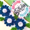Sparkling Blue Quilled Flowers Birthday Card image Sparkling Blue Quilled Flowers Birthday Card image
