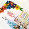 Multicolored Quilled Corner Birthday Card image