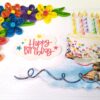 Multicolored Quilled Corner Birthday Card image