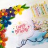 Multicolored Quilled Corner Birthday Card image