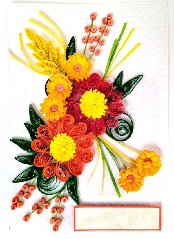 Sparkling Quilled Assorted Flowers Card image