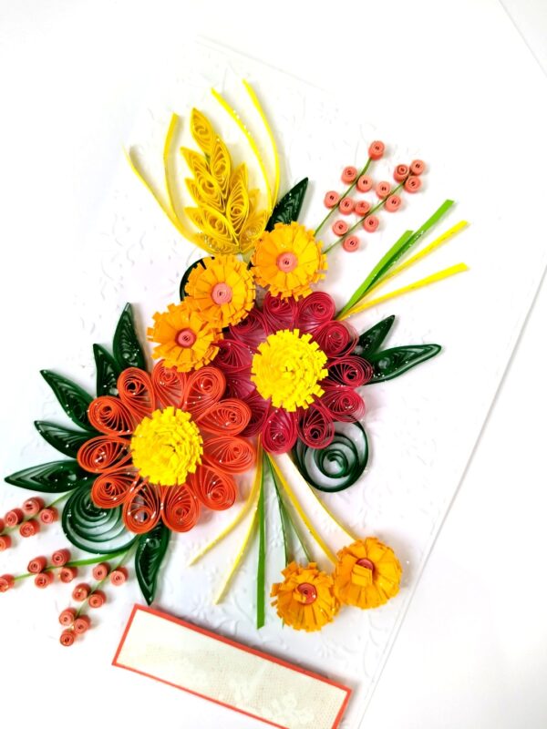 Sparkling Quilled Assorted Flowers Card image