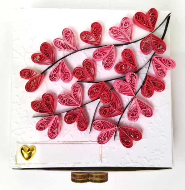 Mini Quilled Hearts Drawer Card - DH2 image