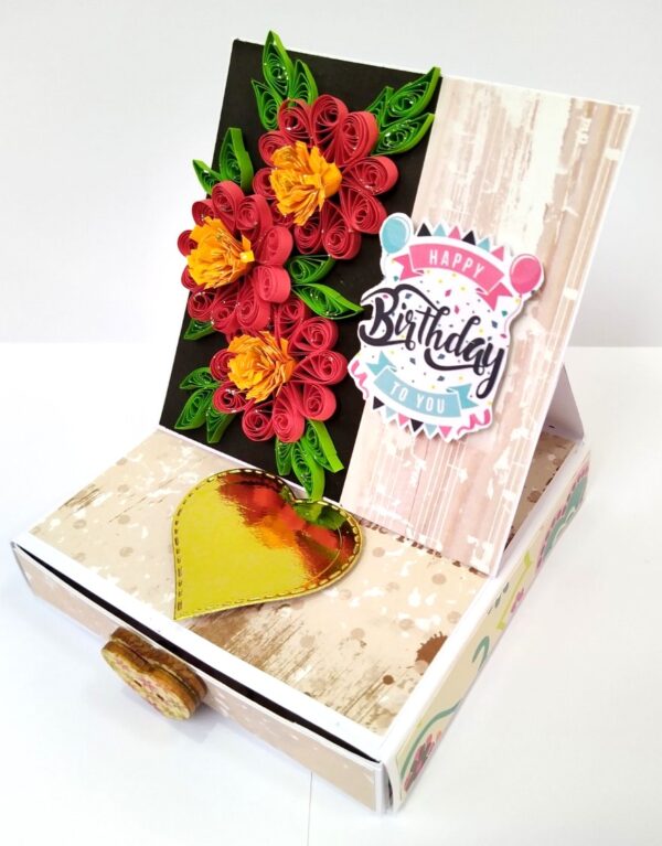 Mini Quilled Flowers Drawer Card - D1 image