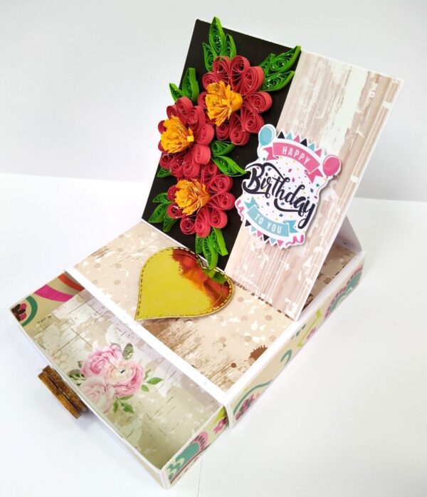 Mini Quilled Flowers Drawer Card - D1 image