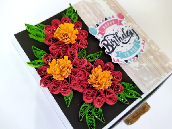 Mini Quilled Flowers Drawer Card - D1 image
