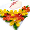 Yellow Orange Quilled Flowers Greeting Card- D2 image
