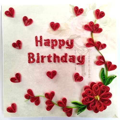 Sparkling Red Quilled Mini Zigzag Scrapbook image