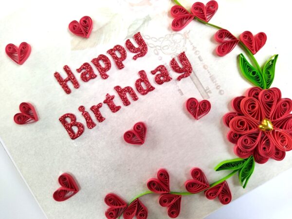 Sparkling Red Quilled Mini Zigzag Scrapbook image Sparkling Red Quilled Mini Zigzag Scrapbook image