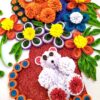 Sparkling Quilled Teddies Flowers Greeting card image