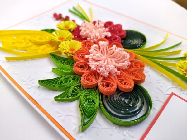 Sparkling Quilled Assorted Flowers Card image