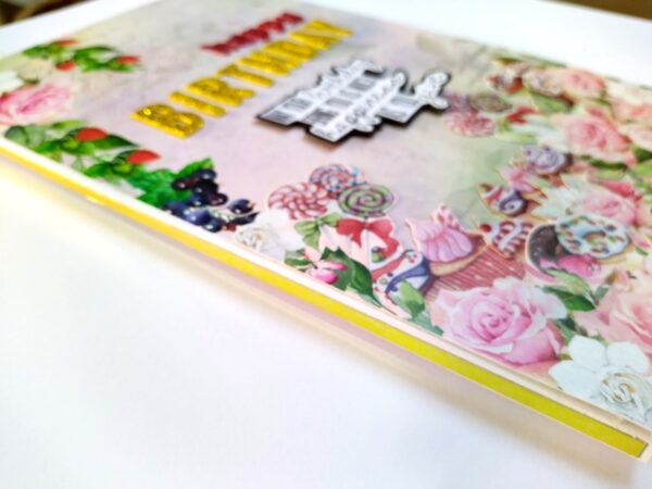 A4 size Happy Birthday Mini Scrapbook Card image