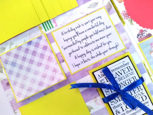 A4 size Happy Birthday Mini Scrapbook Card image