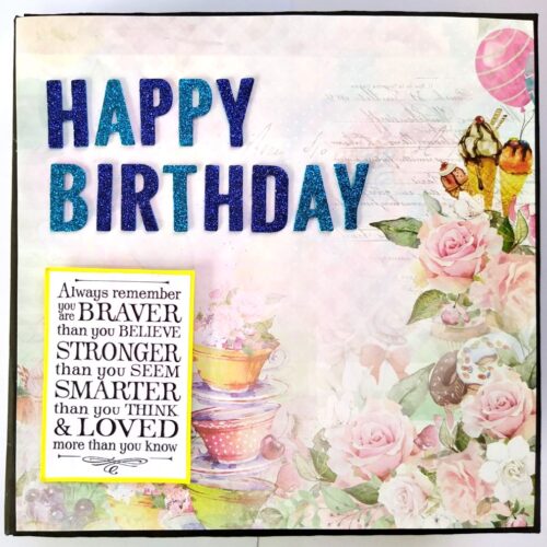 Handmade Happy Birthday Scrapbook image