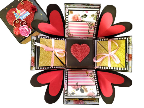 2 layered Love and Birthday Explosion box image