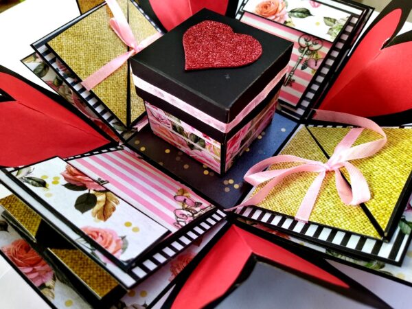 2 layered Love and Birthday Explosion box image