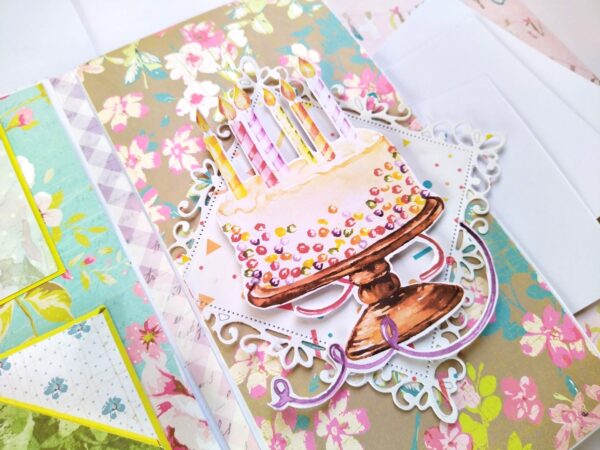 Sparkling Birthday Zigzag Mini Scrapbook image