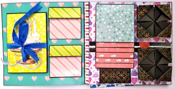 Sparkling Birthday Zigzag Mini Scrapbook image