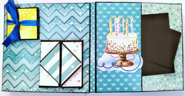 Sparkling Birthday Zigzag Mini Scrapbook image