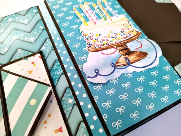 Sparkling Birthday Zigzag Mini Scrapbook image