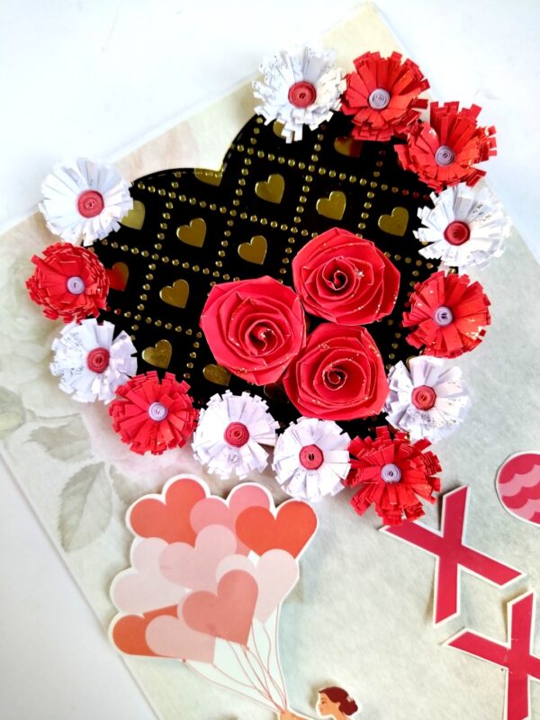 Handmade Quilled Hearts Love Greeting Card image Handmade Quilled Hearts Love Greeting Card image
