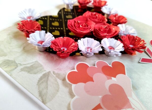 Handmade Quilled Hearts Love Greeting Card image Handmade Quilled Hearts Love Greeting Card image