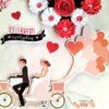 Handmade Quilled Hearts Love Greeting Card image