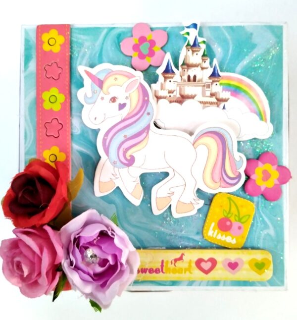 Unicorn themed Birthday Explosion Box image Unicorn themed Birthday Explosion Box image