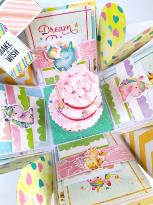 Unicorn themed Birthday Explosion Box image Unicorn themed Birthday Explosion Box image