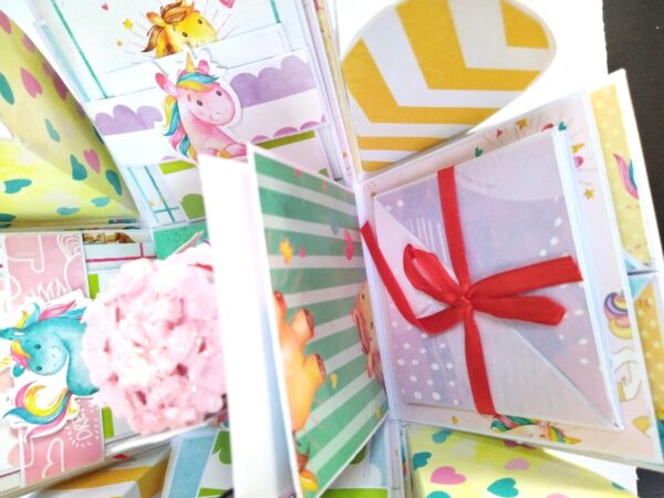 Unicorn themed Birthday Explosion Box image Unicorn themed Birthday Explosion Box image