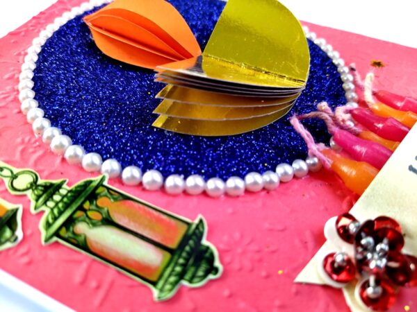 Sparkling Handmade Quilled Diwali Greeting Card D23 image Sparkling Handmade Quilled Diwali Greeting Card D23 image
