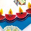 Sparkling Handmade Quilled Diwali Greeting Card D24 image Sparkling Handmade Quilled Diwali Greeting Card D24 image