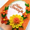 Quilled Orange & Yellow Flowers Greeting Card image