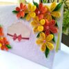 Yellow Orange Quilled Flowers Greeting Card- D2 image