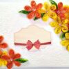 Yellow Orange Quilled Flowers Greeting Card- D2 image