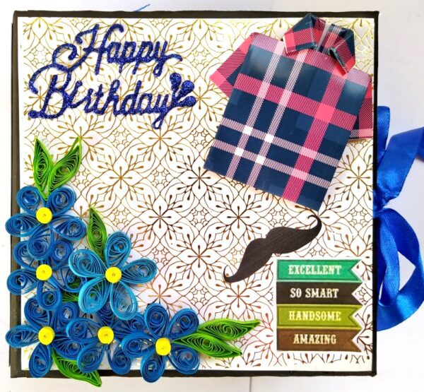 Quilled Male Theme Handmade scrapbook image