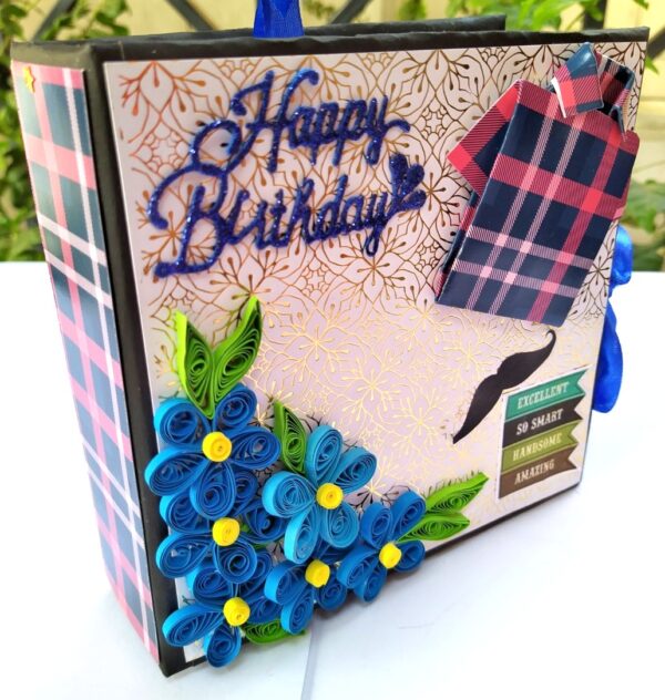 Quilled Male Theme Handmade scrapbook image