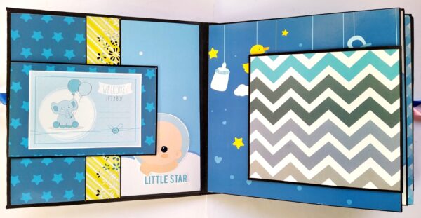 Handmade Baby Boy Scrapbook Album image