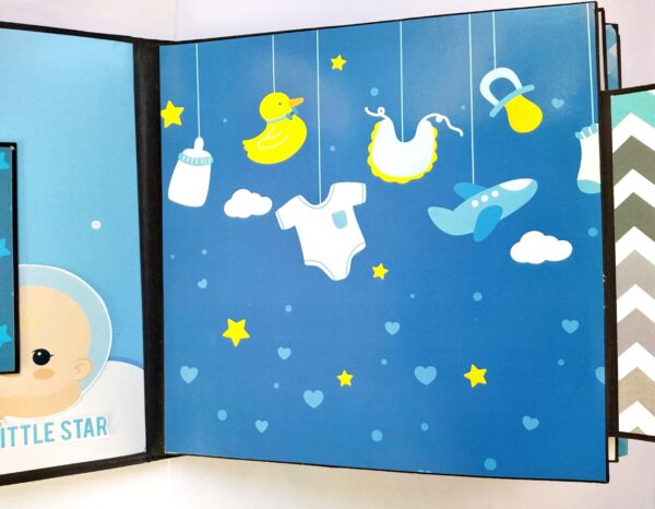 Handmade Baby Boy Scrapbook Album image